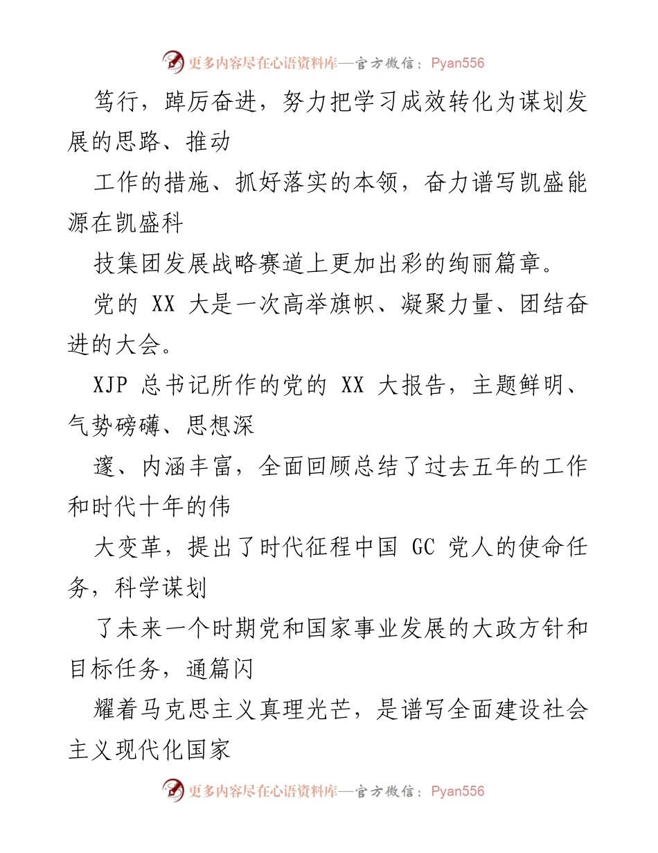 [工作总结] 国企司 - 深入学习贯彻党的 XX 大精神的工作总结.docx_第2页