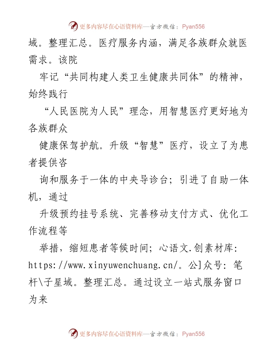 [工作总结] 医院工作 - 市医院推动民族团结进步的医疗服务经验总结.docx_第2页