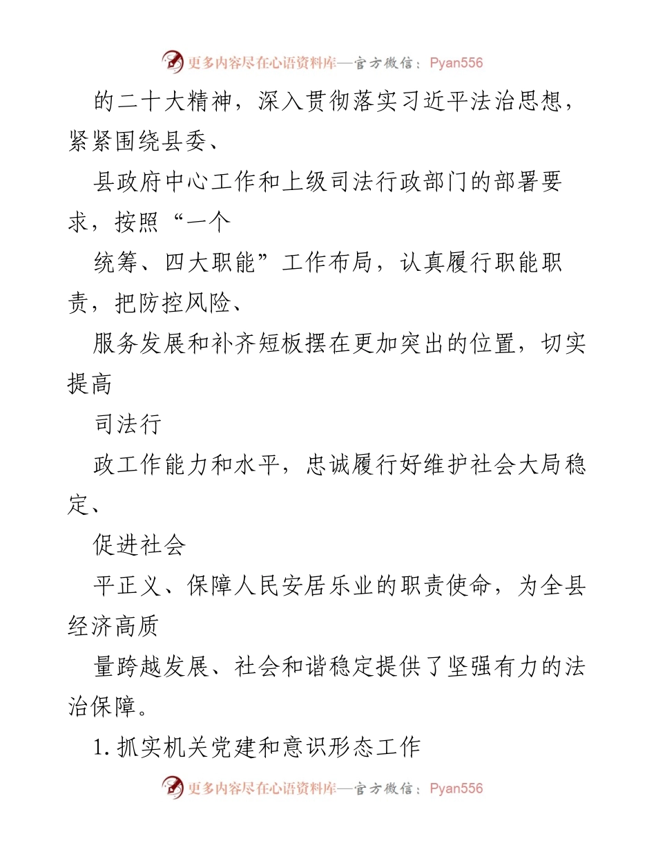 [工作总结] 司法局 - 2023年上半年工作总结与下半年工作计划_1.docx_第2页