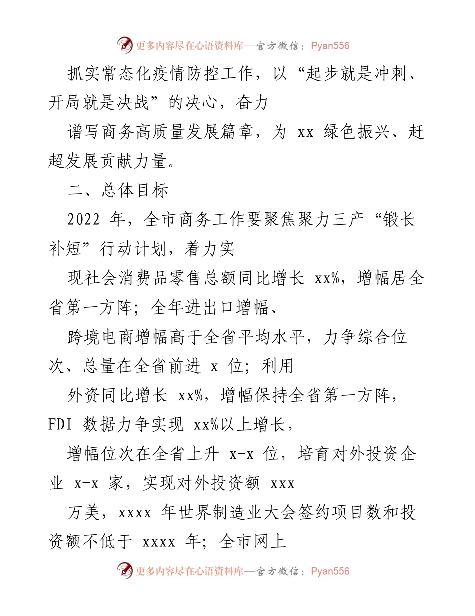 [工作总结] 商务工作会议 - 2022年全市商务工作总结与目标规划.docx_第2页