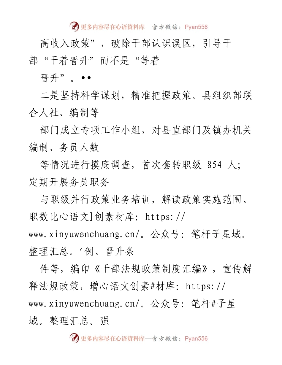 [工作总结] 县务员职务与职级并行制度实施 - 县务员职务与职级并行制度推进经验总结.docx_第2页