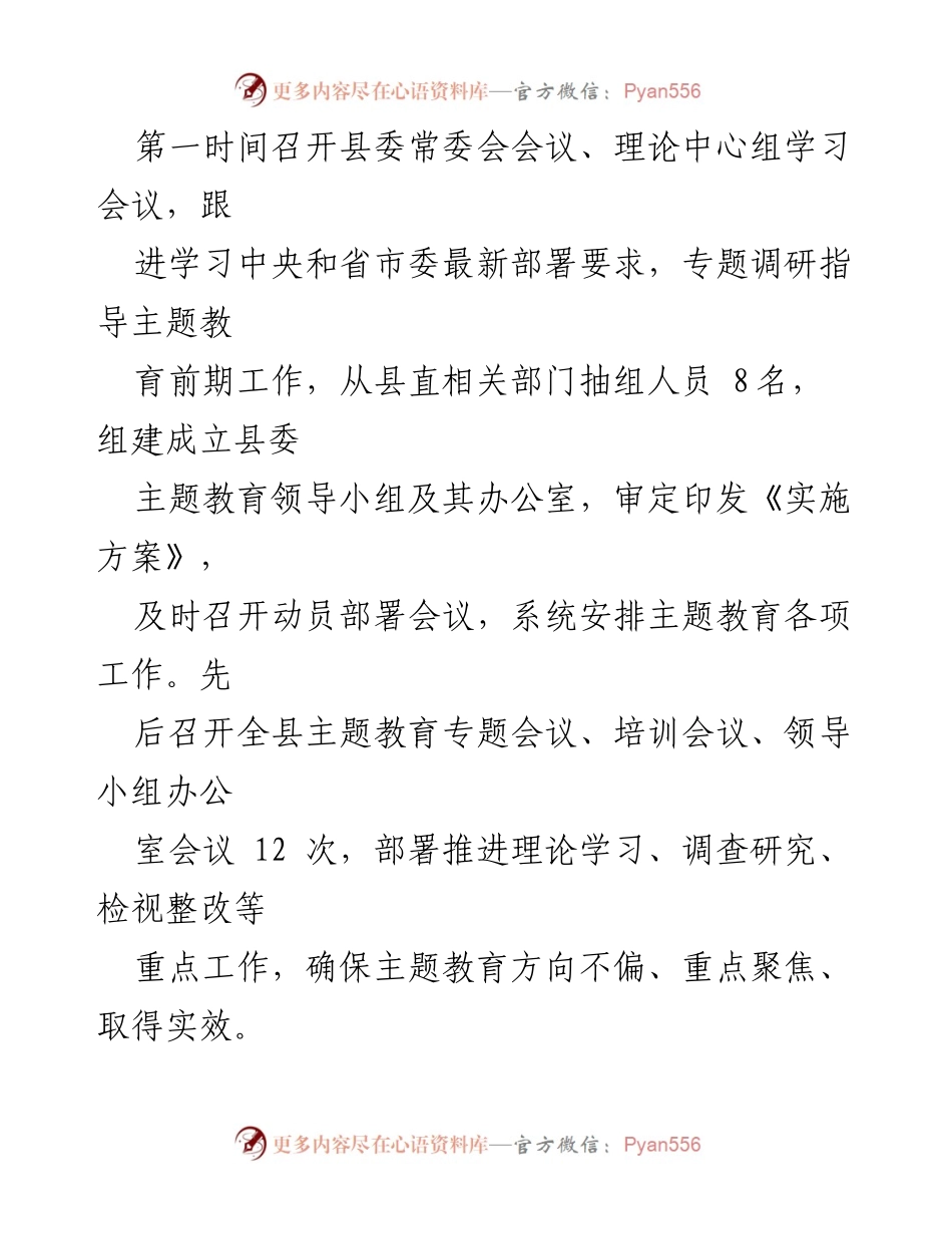 [工作总结] 县区主题教育 - 县区主题教育工作总结与推进成效报告.docx_第2页