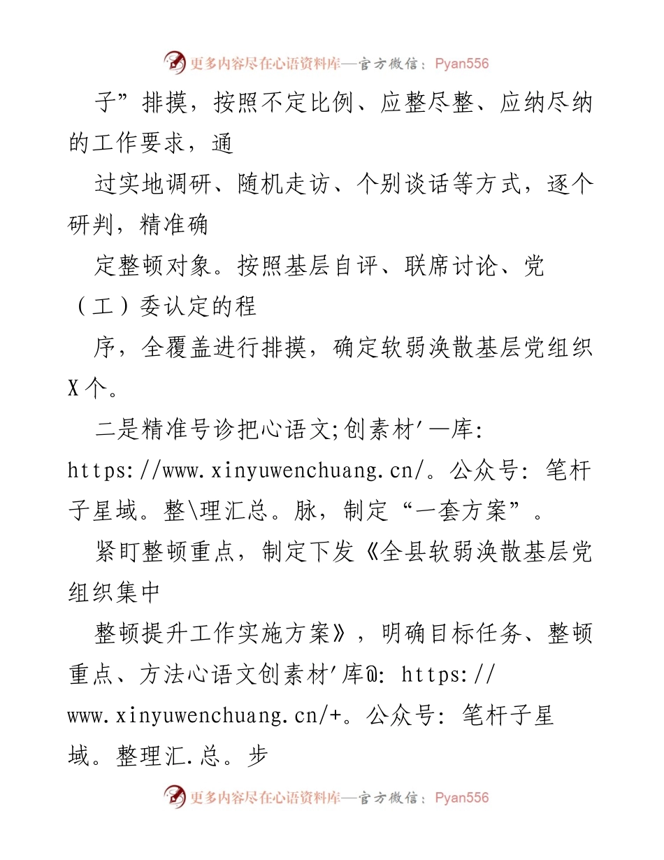 [工作总结] 基层党建 - 提升软弱涣散党组织的整顿经验与措施.docx_第2页
