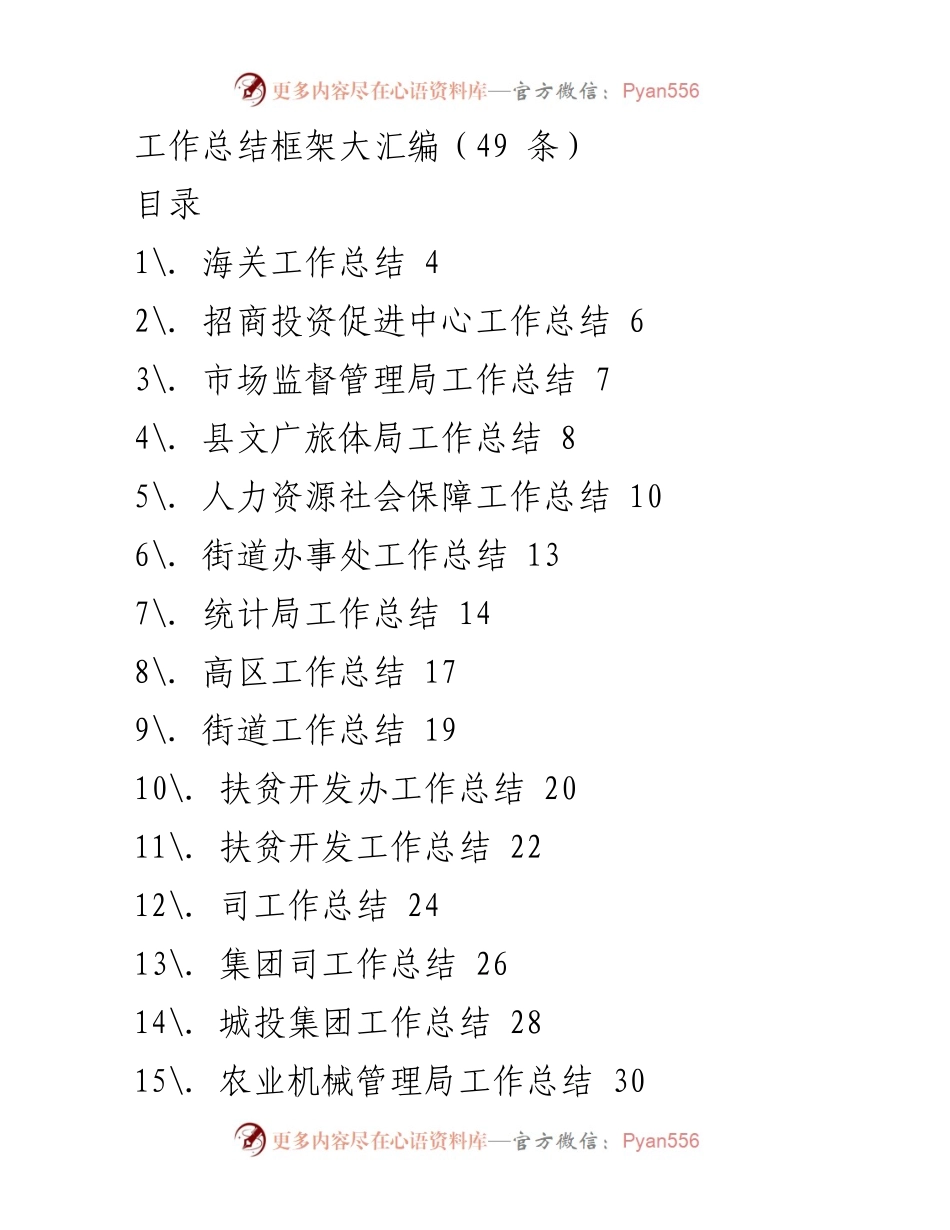 [工作总结] 各部门工作总结 - 各部门工作总结汇编与要点提炼.docx_第1页