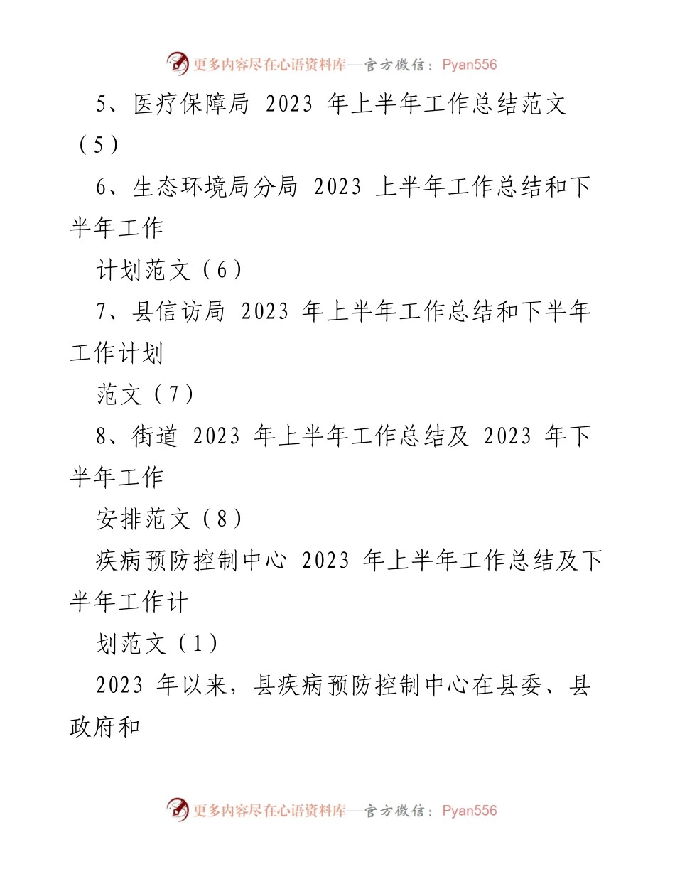 [工作总结] 各单位 - 2023年上半年工作总结与下半年计划汇总.docx_第2页