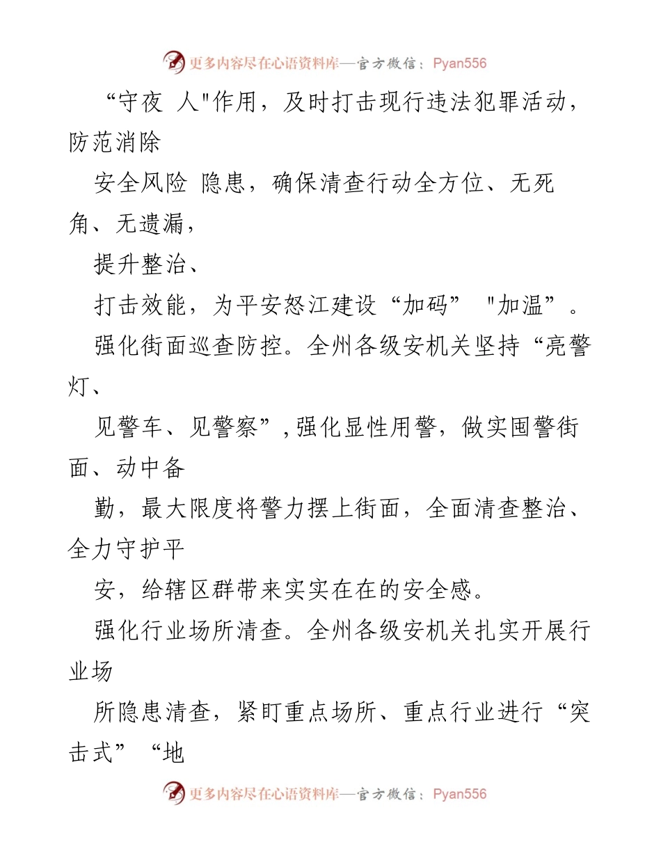[工作总结] 夏季治安打击整治行动 - 夏季治安打击整治“百日行动”情况报告与总结.docx_第2页