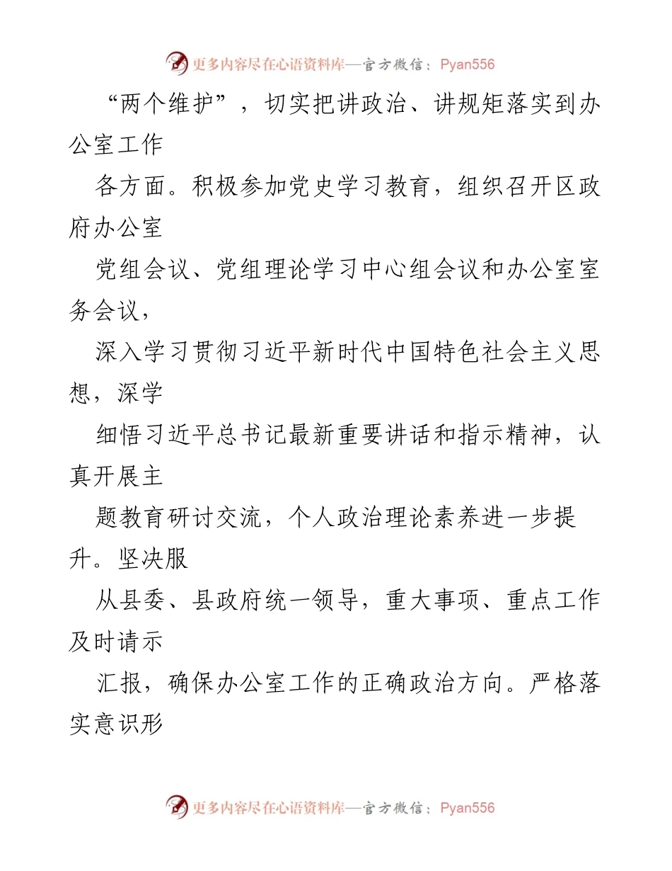 [工作总结] 县政府 - 2023年度县政府办主任工作总结.docx_第2页