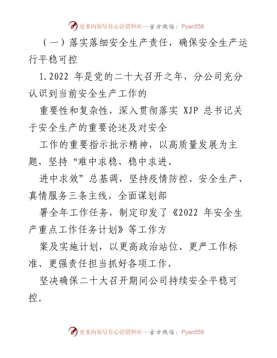 [工作总结] 国有企业 - 2022年上半年工作总结及下半年工作计划.docx_第2页
