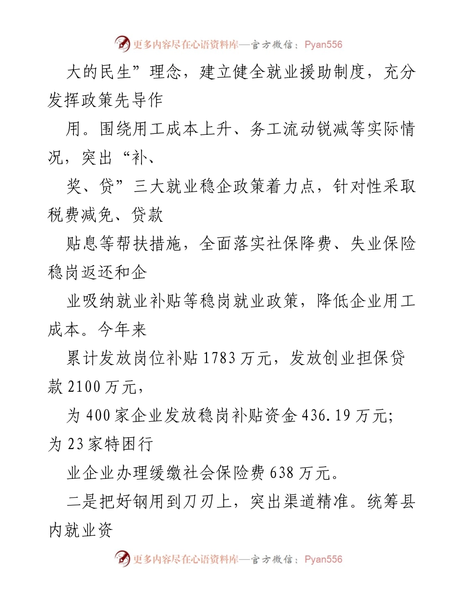 [工作总结] 就业促进会议 - “四个精准”稳就业促增收工作总结.docx_第2页