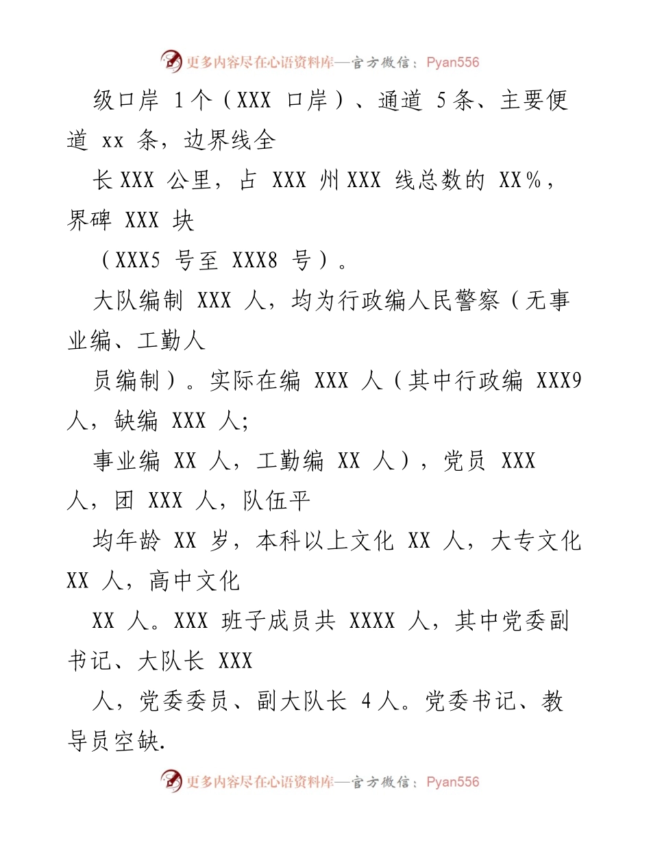 [工作总结] 巡察工作 - XXX 大队巡察工作汇报及主要成效总结.docx_第2页