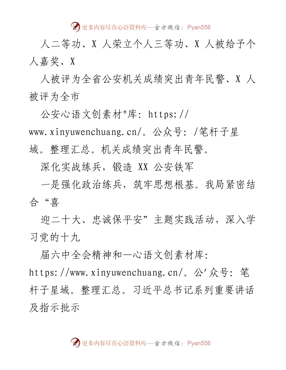 [工作总结] 年度工作总结 - 大力评先树优，激发干事创业热情与深化实战练兵，锻造公安铁军.docx_第2页