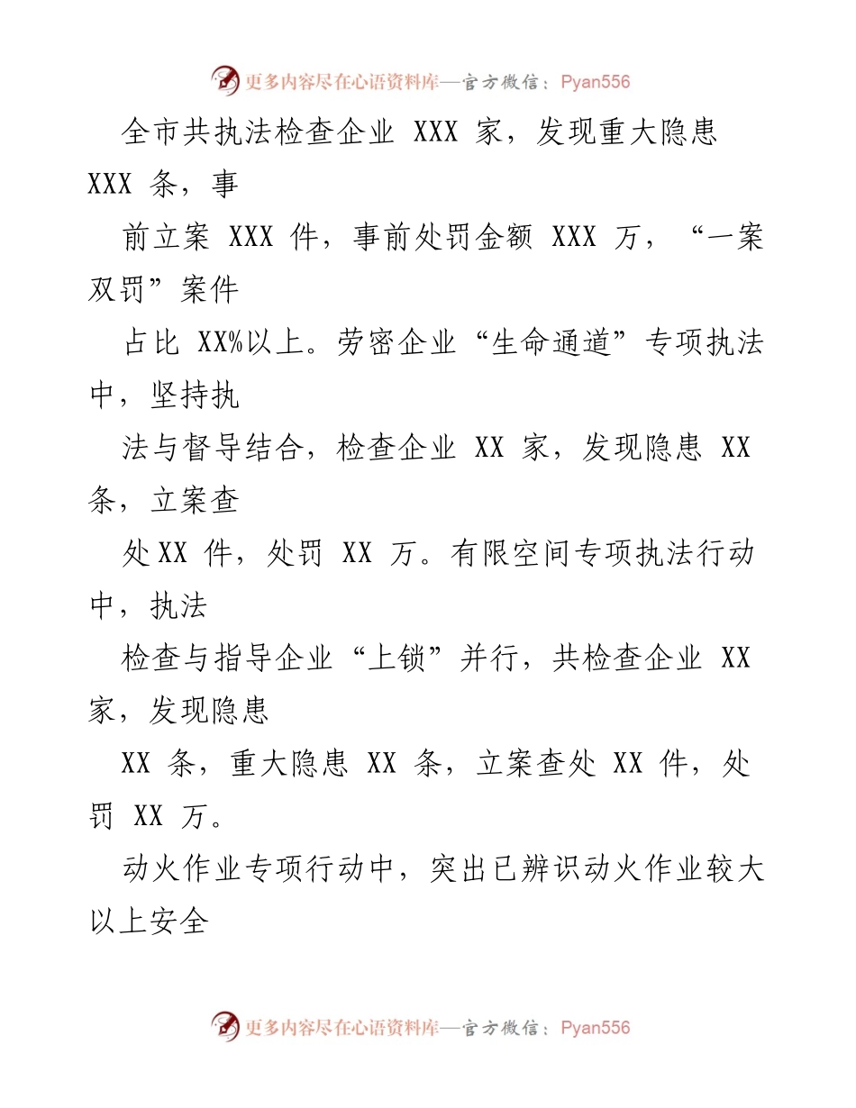 [工作总结] 安全生产执法工作座谈会 - XX市安全生产执法工作成效与措施总结.docx_第2页