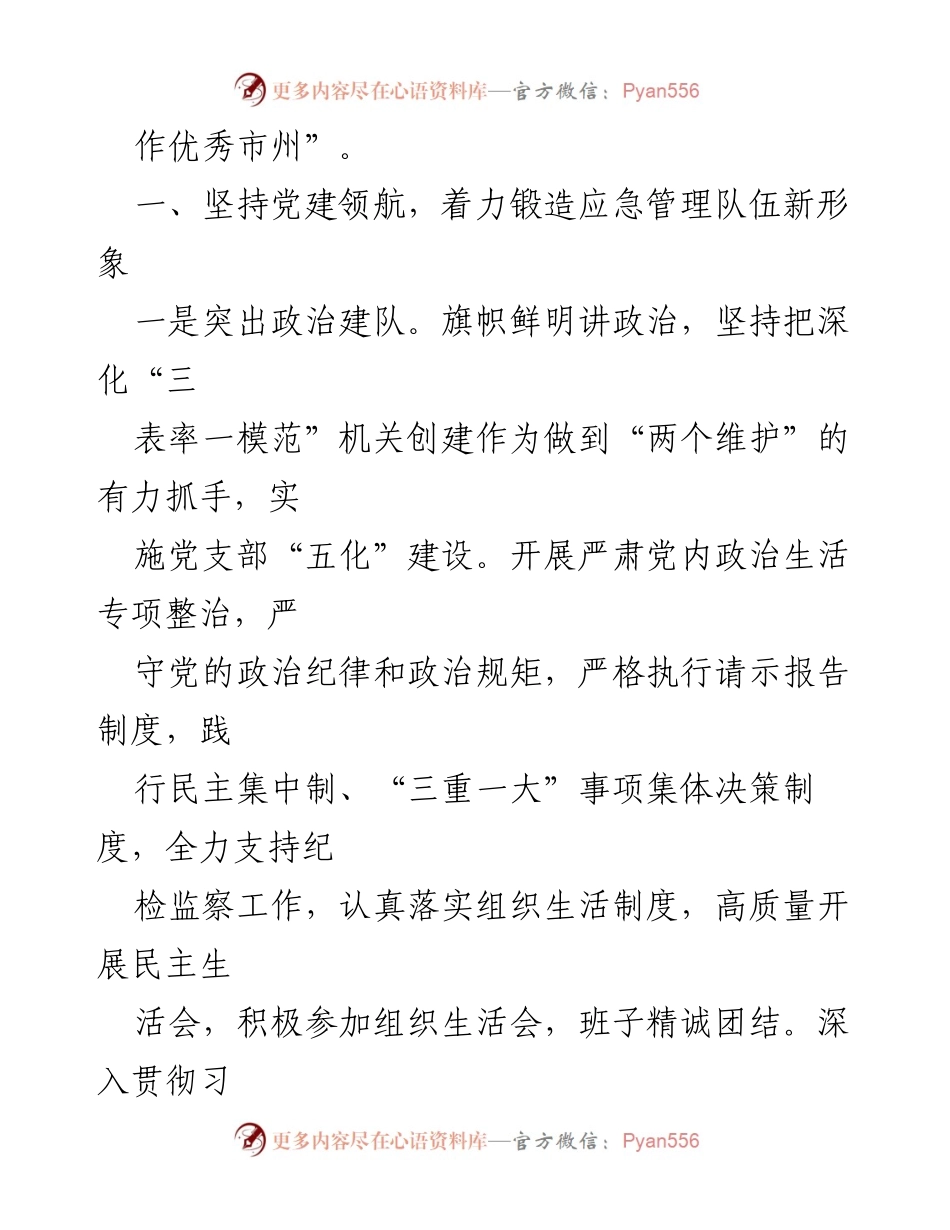 [工作总结] 市应急管理局 - 2022年领导班子工作总结与成就回顾.docx_第2页