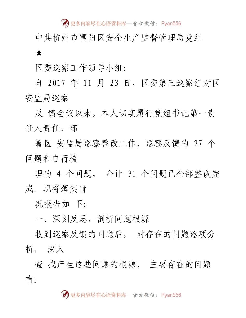 [工作总结] 巡察整改工作 - 完成巡察整改工作的总结报告.docx_第1页