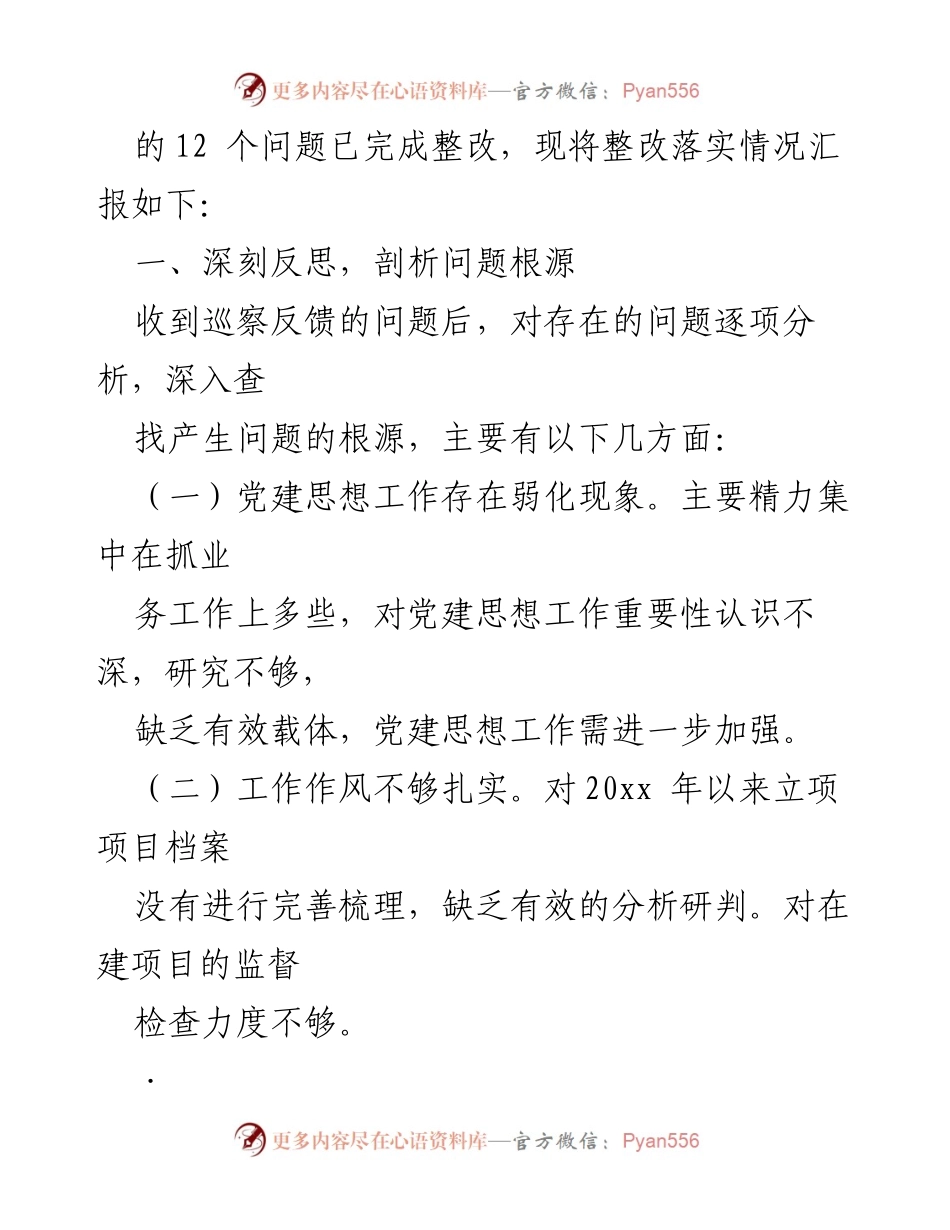 [工作总结] 巡察整改 - 党组书记巡察整改工作落实情况报告.docx_第2页