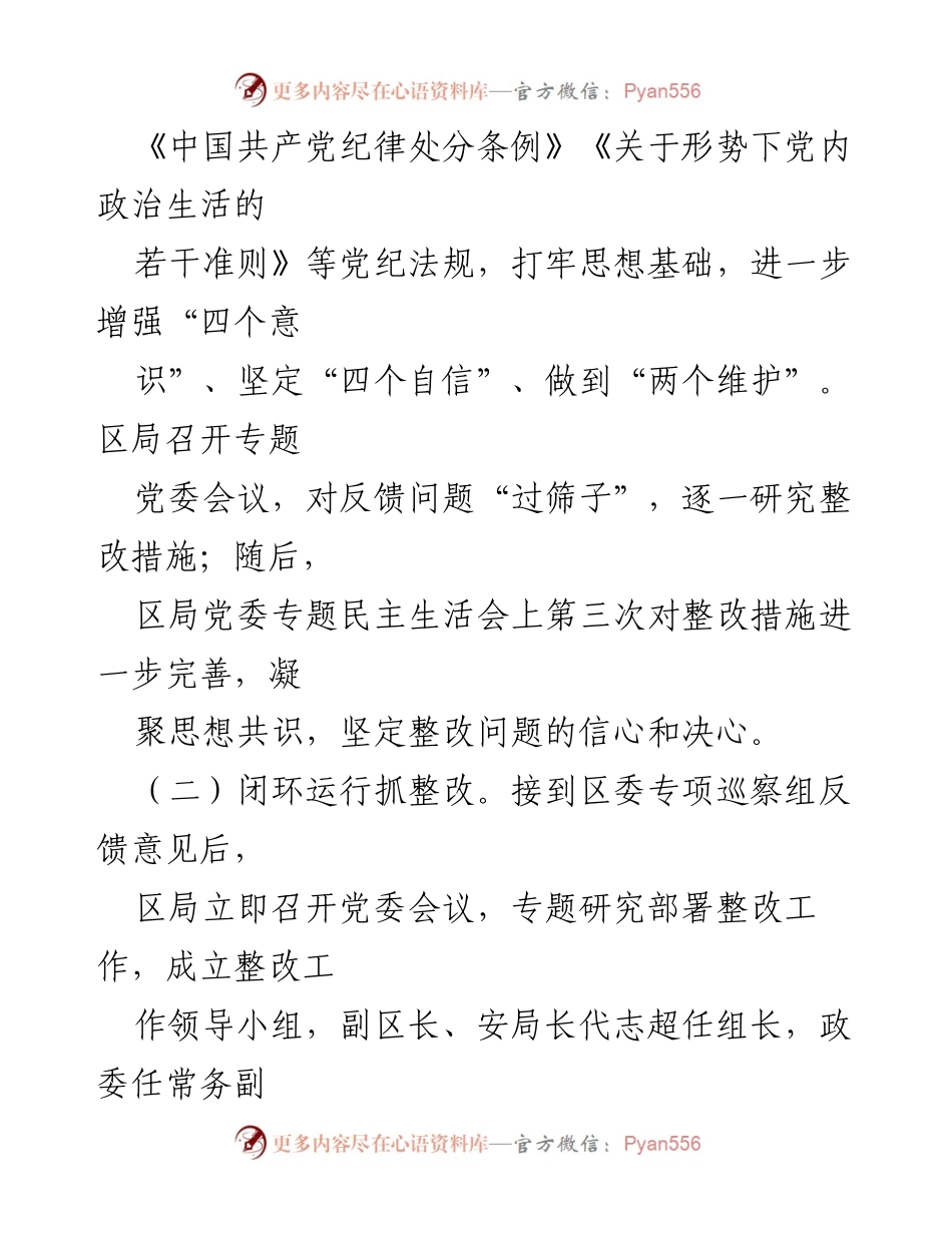 [工作总结] 巡察整改 - 安局党委巡察整改工作情况报告.docx_第2页