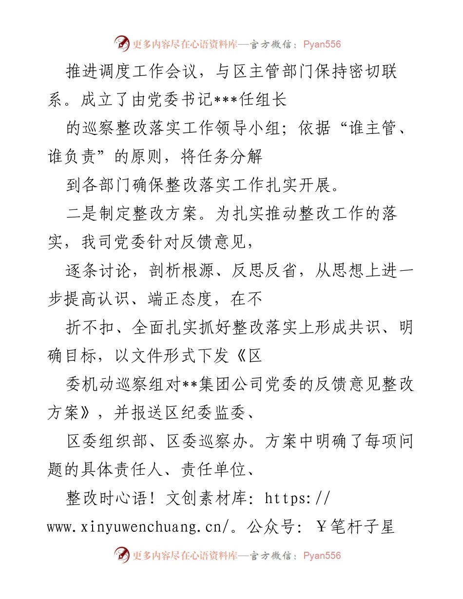[工作总结] 巡察整改 - 市国企公司党委巡察整改进展情况报告_1.docx_第2页