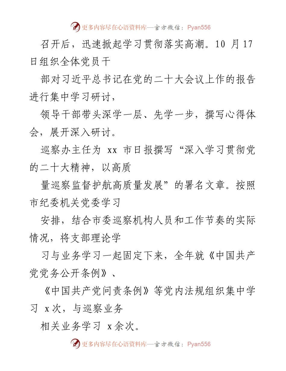 [工作总结] 市委巡察机构 - 2022年党建工作总结与巡察成效报告.docx_第2页