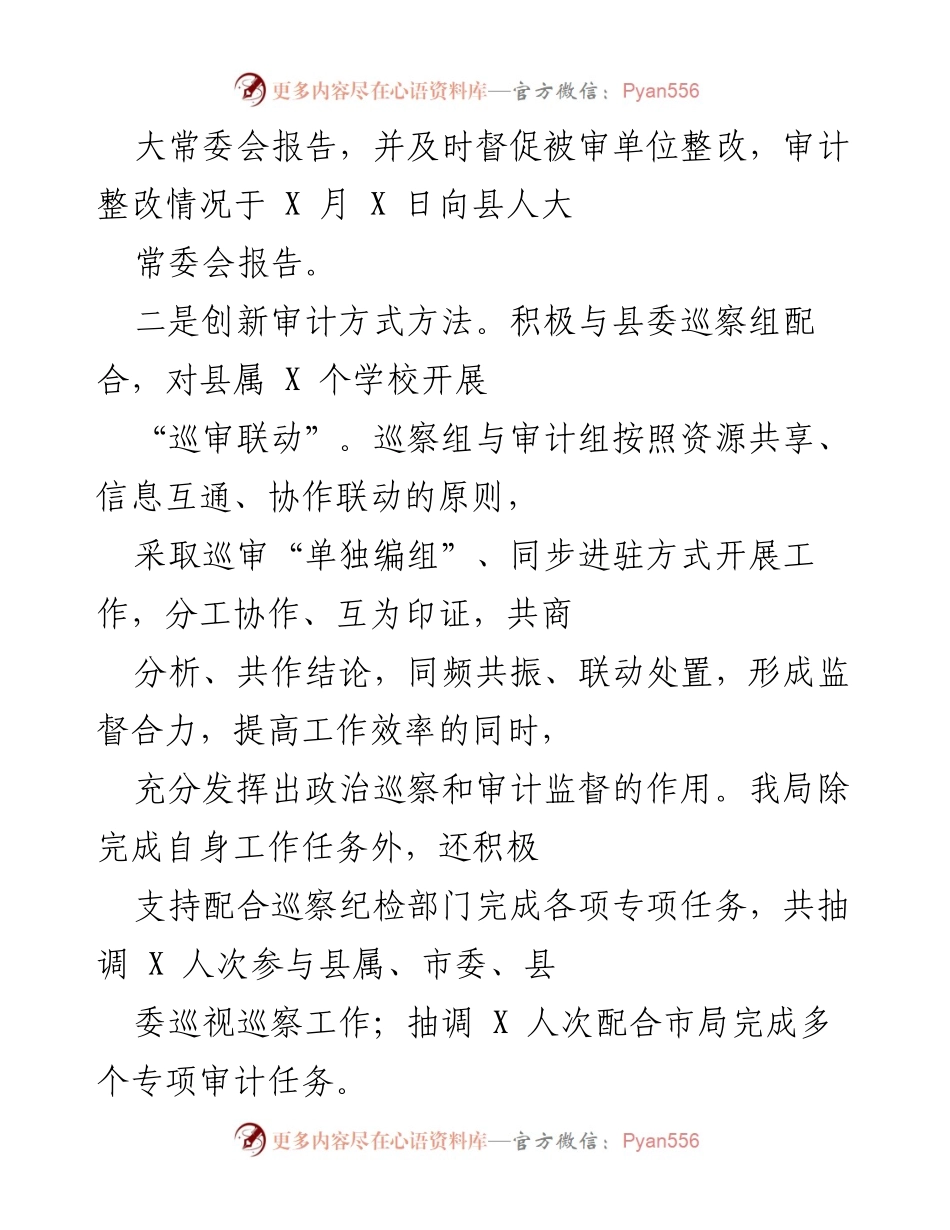 [工作总结] 审计局年度工作 - 2021年度X县审计局工作总结与审计管理规范.docx_第2页