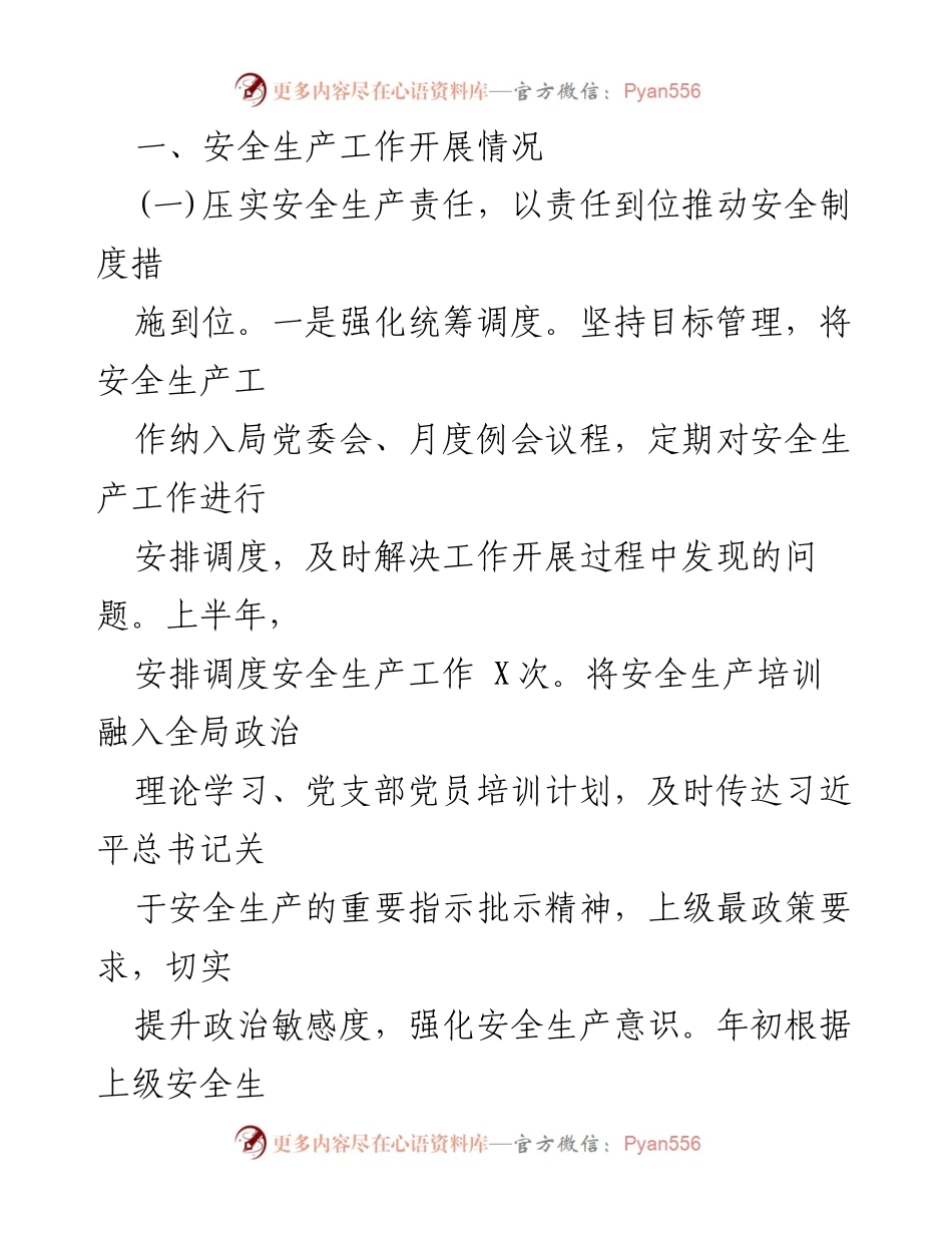 [工作总结] 安全生产 - 2024年上半年安全生产工作总结及下半年工作计划.docx_第2页