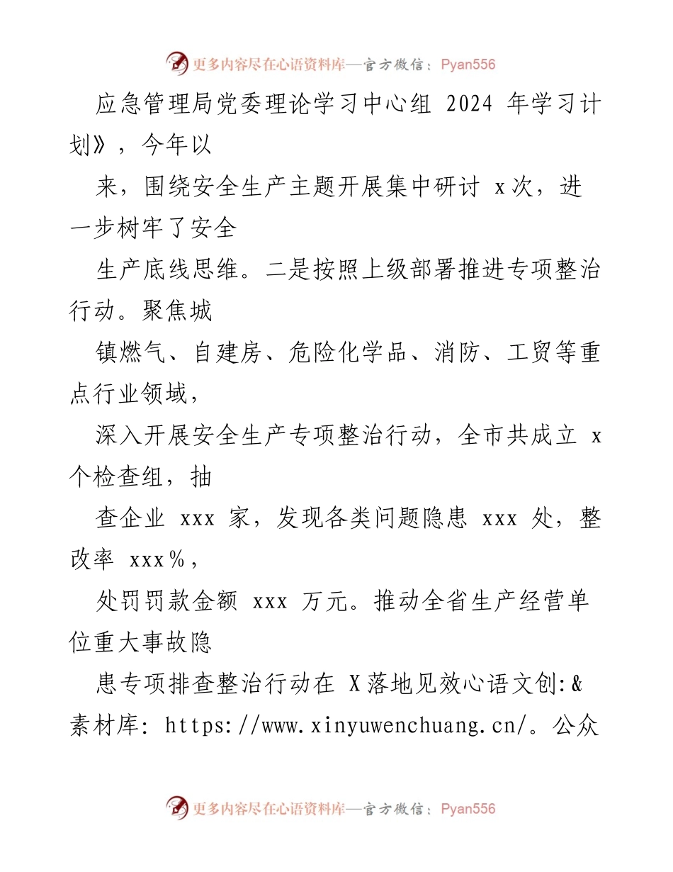 [工作总结] 市应急管理局 - 2024年工作总结与2025年工作计划概述.docx_第2页