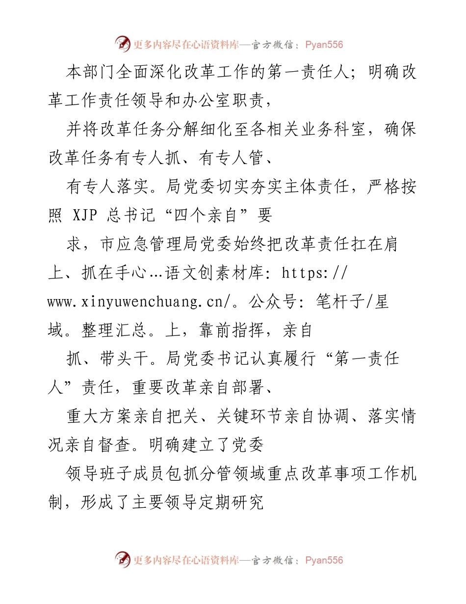 [工作总结] 年度工作总结 - 202x年度市应急管理局全面深化改革工作总结报告.docx_第2页