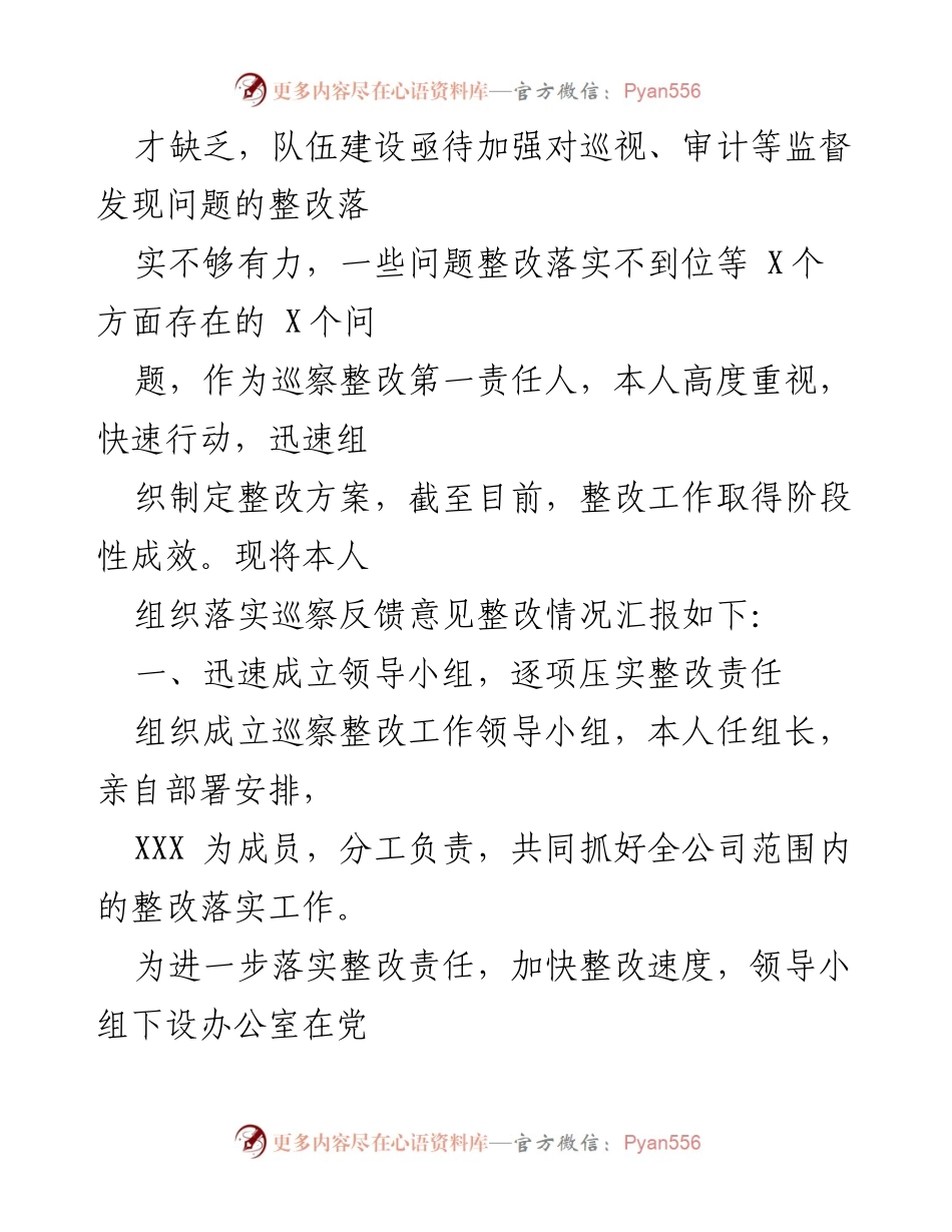 [工作总结] 巡察整改 - 国企党支部巡察整改工作落实情况报告_1.docx_第2页