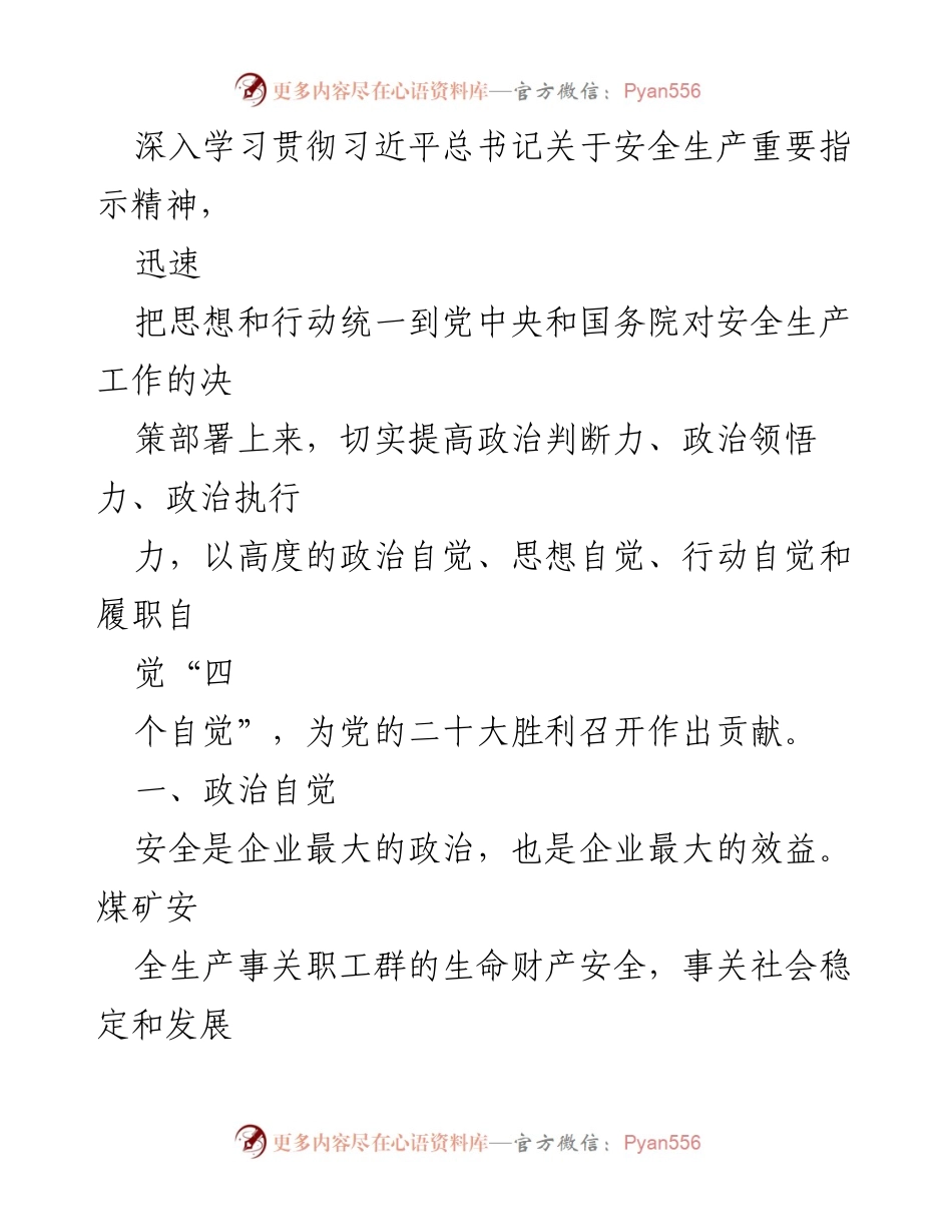 [工作总结] 安全生产 - 贯彻习近平总书记安全生产指示精神的工作总结.docx_第2页
