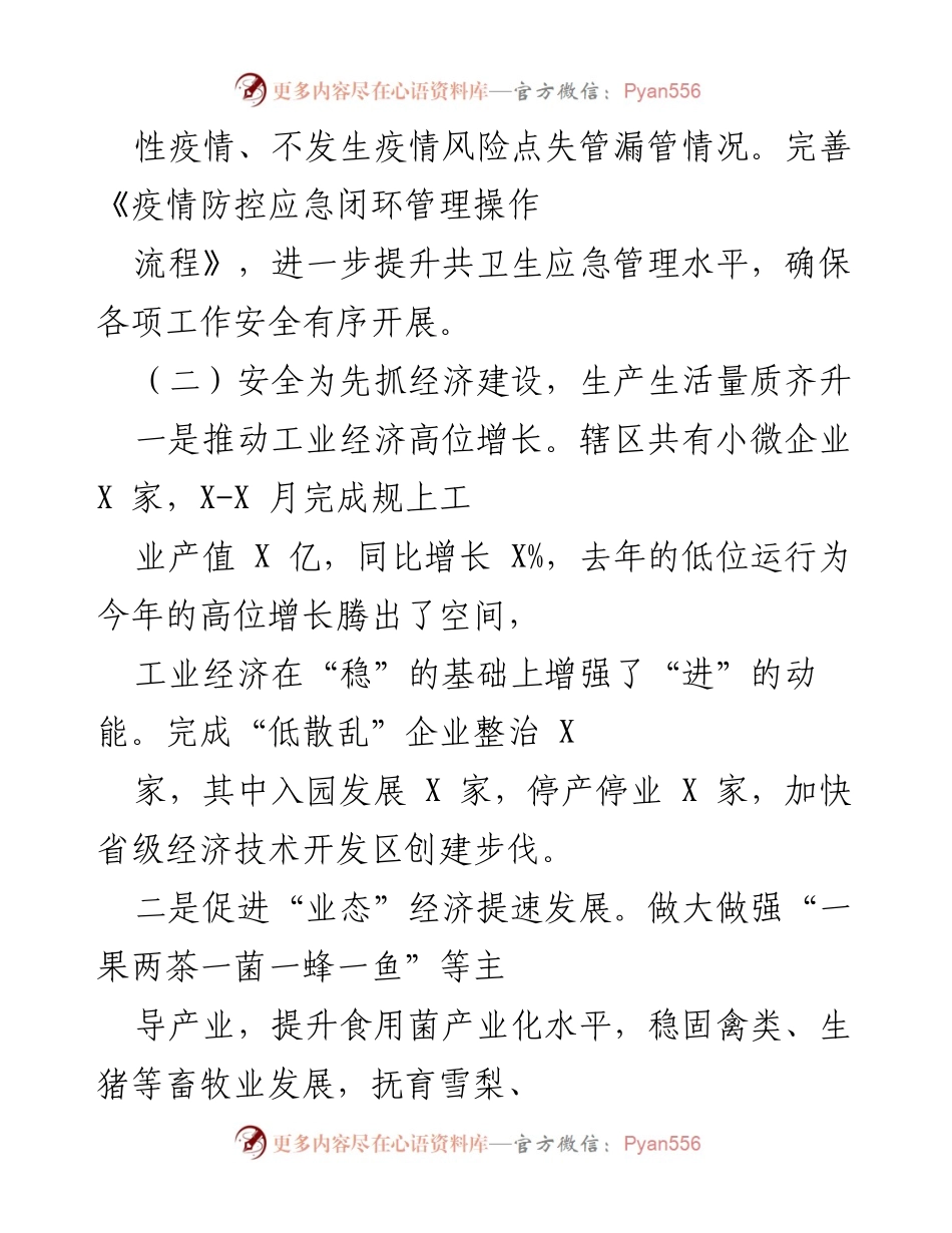 [工作总结] 年度工作汇报 - 202X年X街道经济社会发展工作总结.docx_第2页