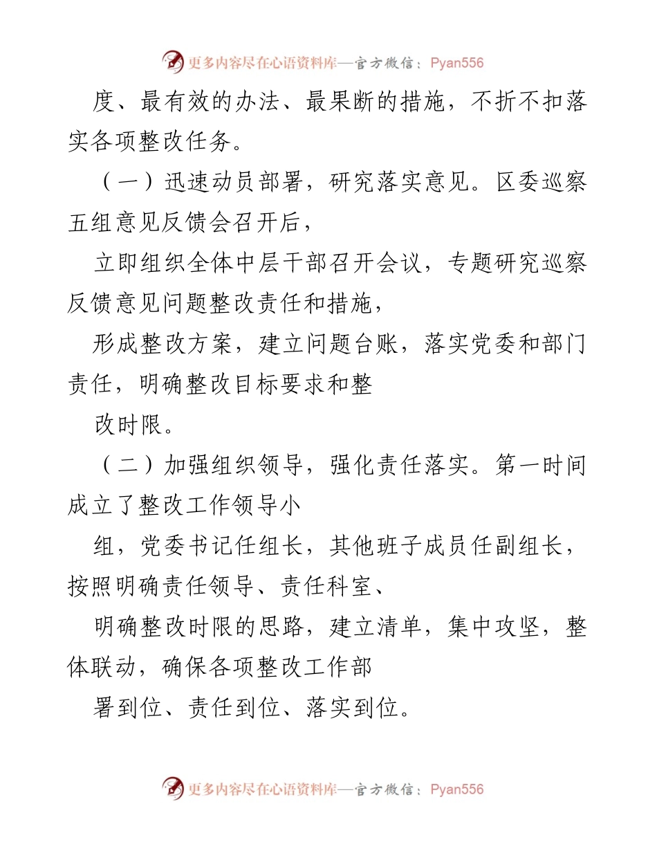 [工作总结] 巡察反馈会 - 巡察整改落实情况总结报告.docx_第2页