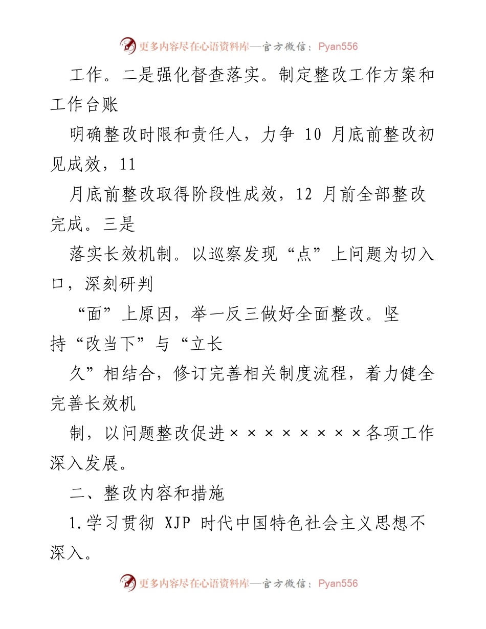[工作总结] 市委巡察 - 意识形态工作责任制专项检查整改工作方案.docx_第2页