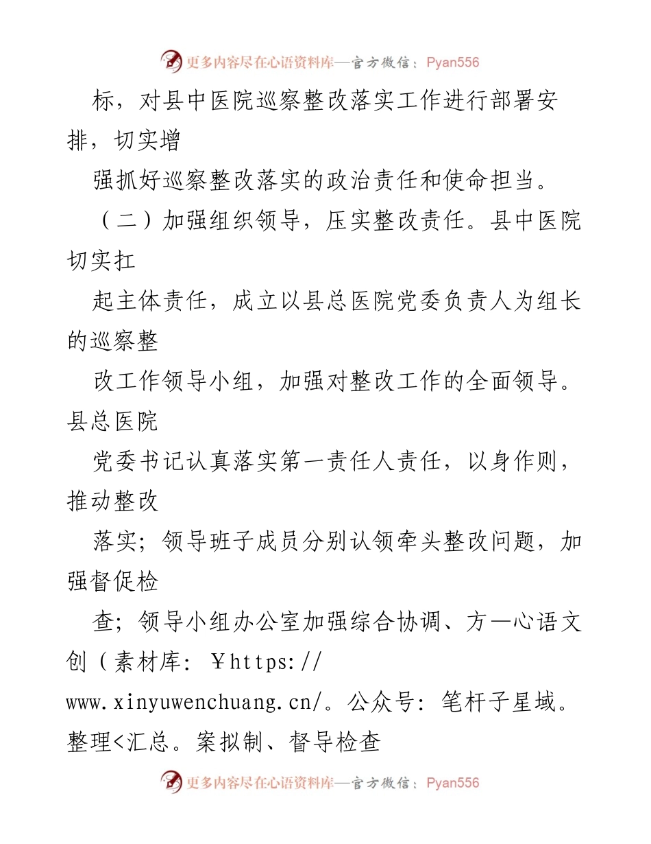[工作总结] 巡察整改 - 县中医院巡察整改进展情况报告.docx_第2页