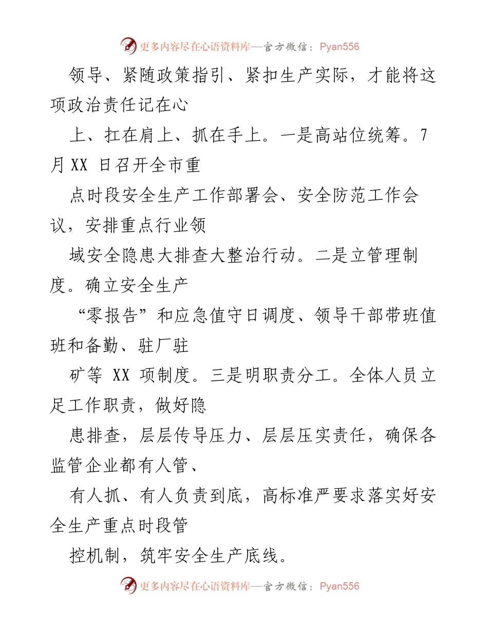 [工作总结] 安保维稳工作 - 安全生产工作落实与风险防范总结.docx_第2页