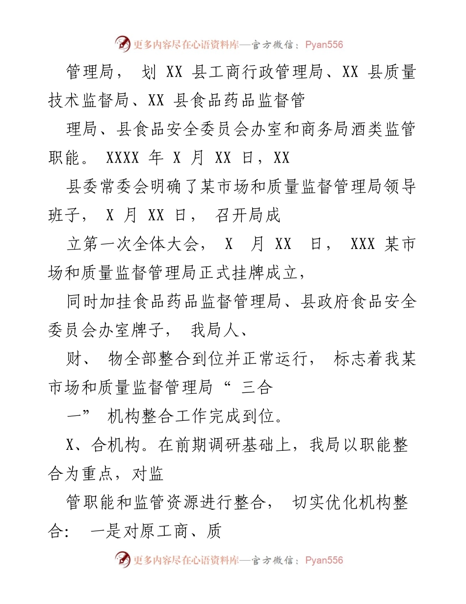 [工作总结] 市场和质量监督管理局 - 2022年度工作总结与机构整合成效分析.docx_第2页