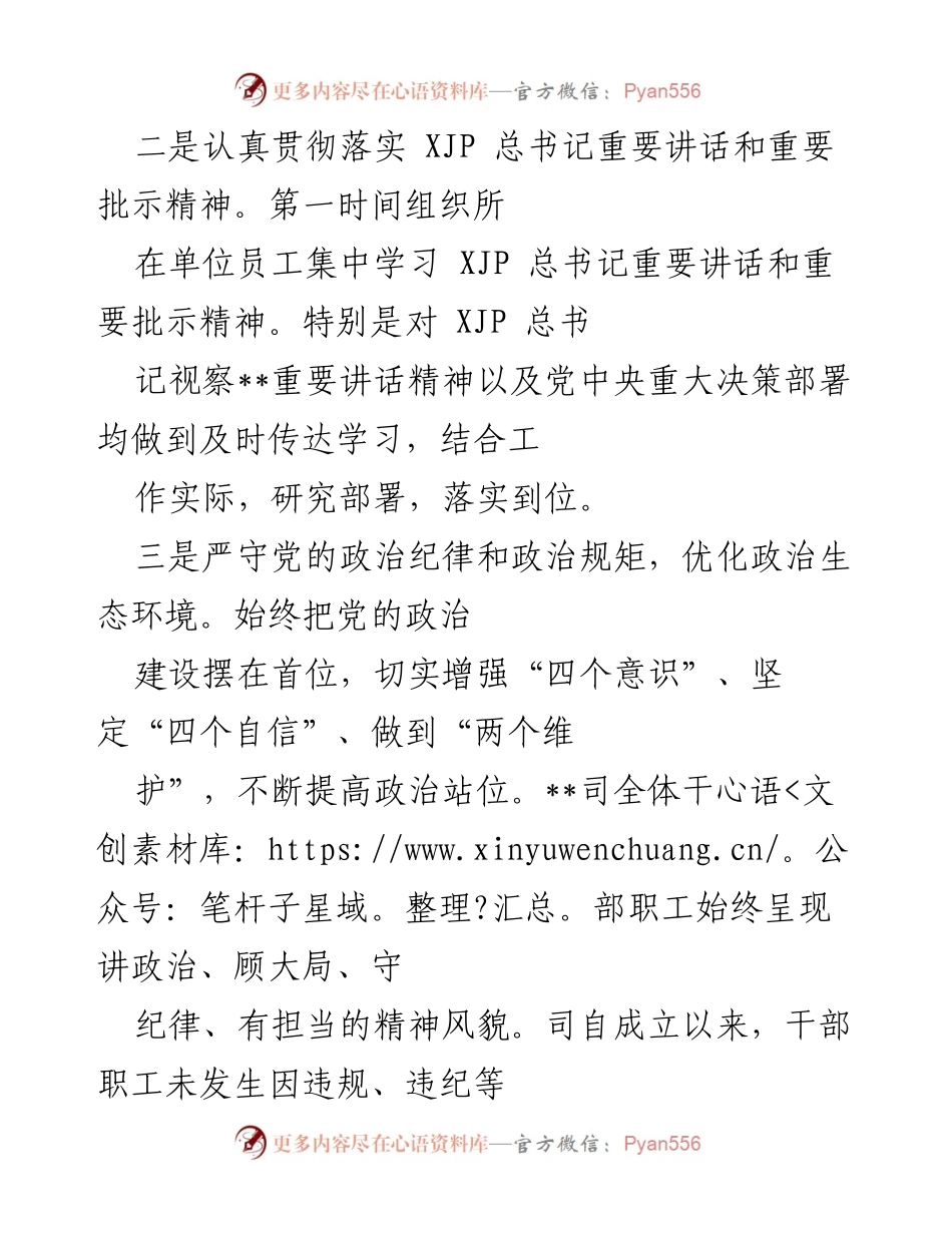 [工作总结] 年度工作汇报 - 一年来的政治责任履行情况报告.docx_第2页