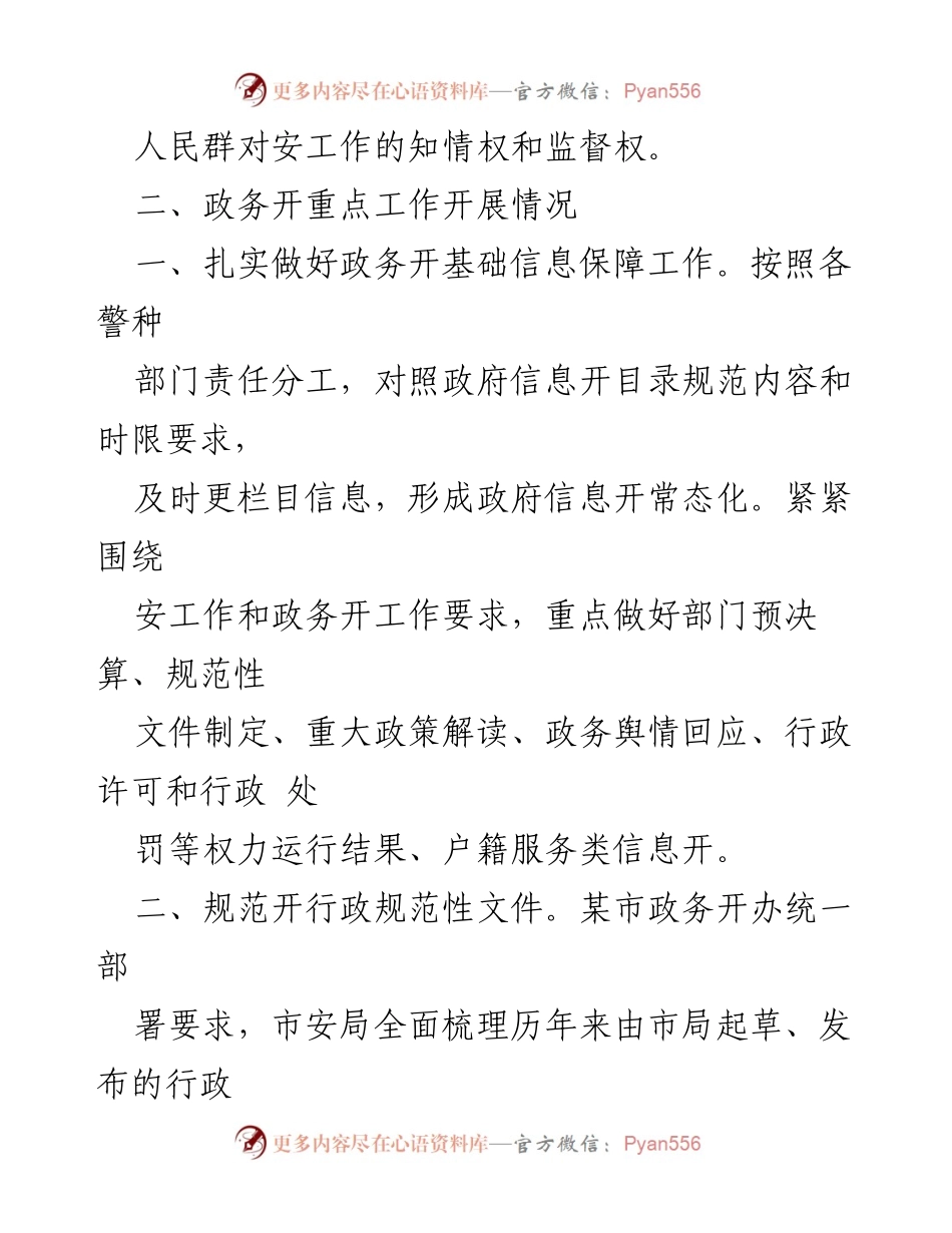 [工作总结] 市安局 - 2022年政务公开工作总结.docx_第2页