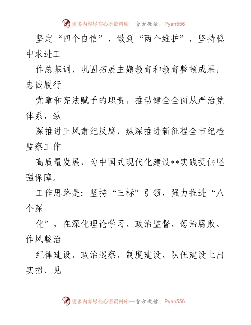 [工作总结] 市纪检监察工作 - 2024年市纪检监察工作要点及实施方案.docx_第2页