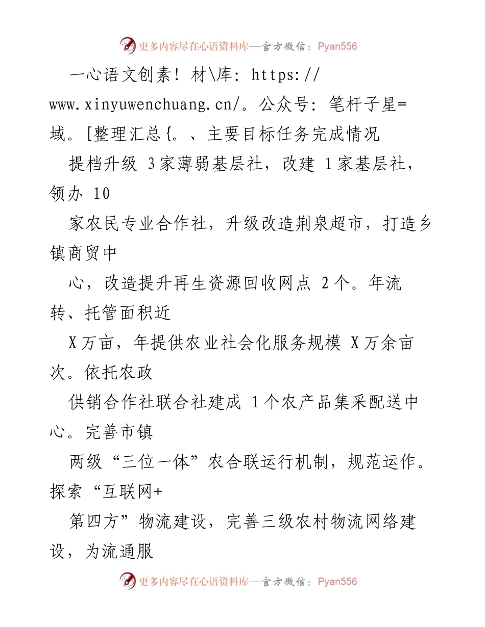[工作总结] 市供销社 - 2023年工作总结与党建推进情况报告.docx_第2页
