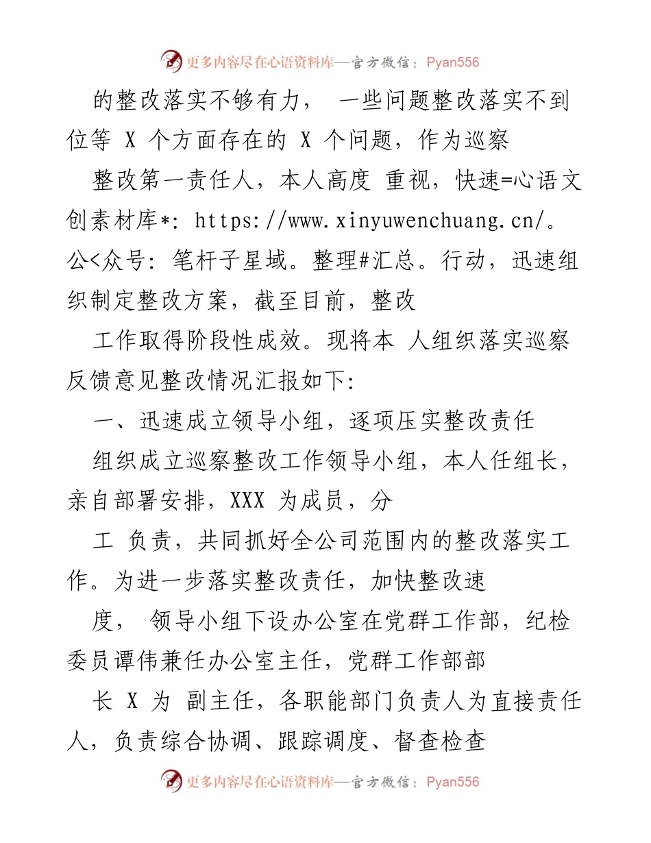 [工作总结] 巡察整改 - 国企党支部巡察整改工作落实情况报告.docx_第2页