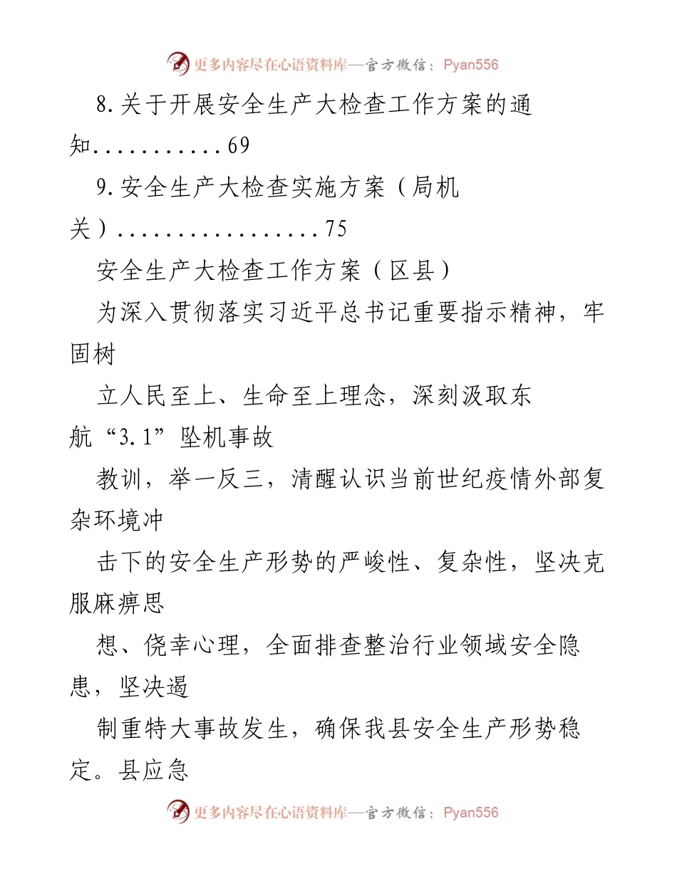 [工作总结] 安全生产大检查工作方案及实施方案汇总.docx_第2页
