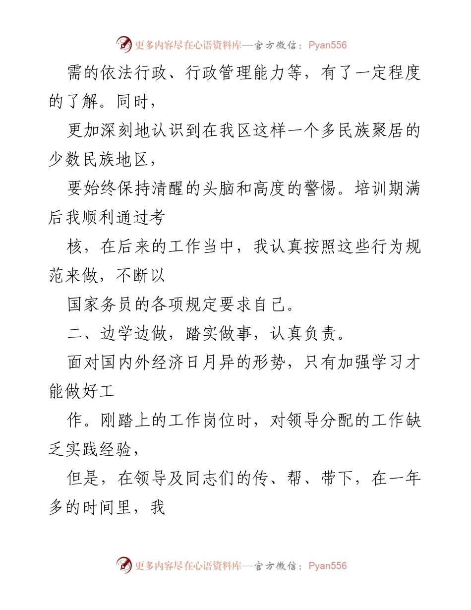 [工作总结] 年度工作总结 - 年轻干部的成长与进步之路.docx_第2页