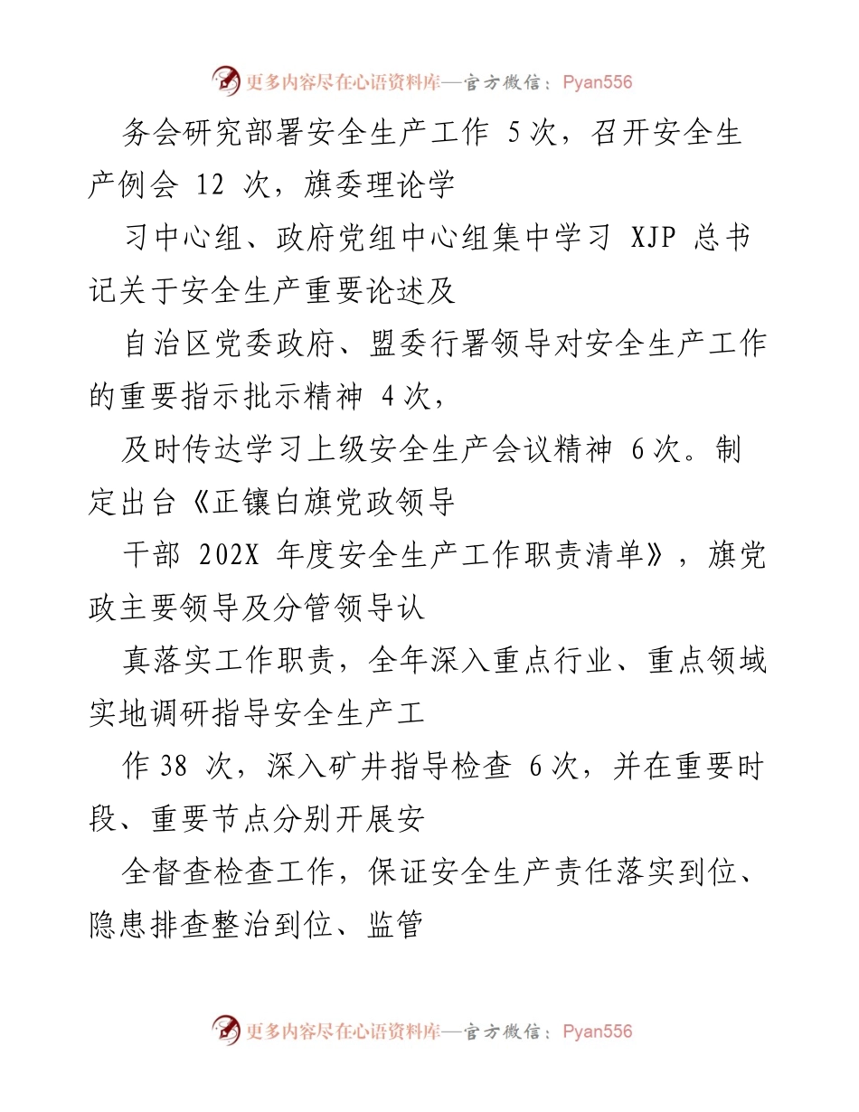 [工作总结] 安全生产考核 - 202X年度安全生产考核工作汇报.docx_第2页