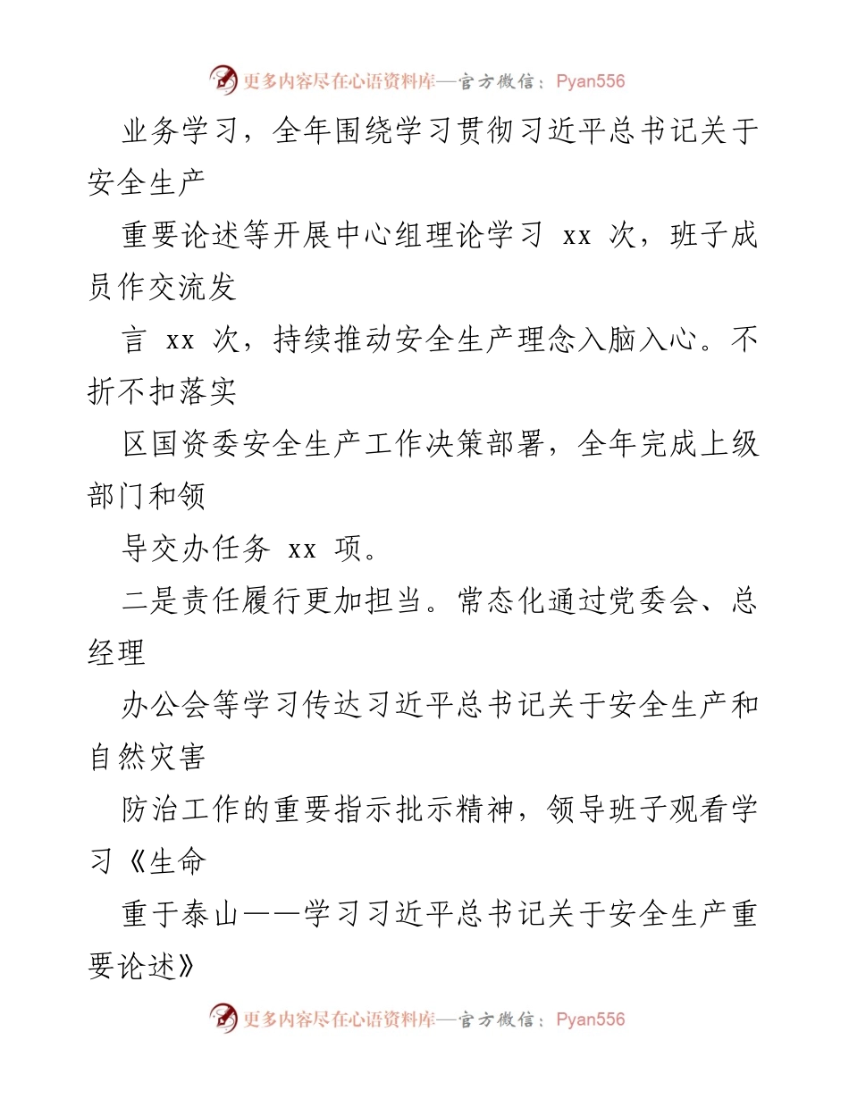 [工作总结] 安全生产 - 2023年xx国有企业安全生产工作总结.docx_第2页