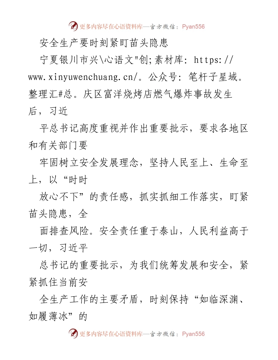 [工作总结] 安全生产 - 加强安全生产隐患排查，确保人民生命安全.docx_第1页