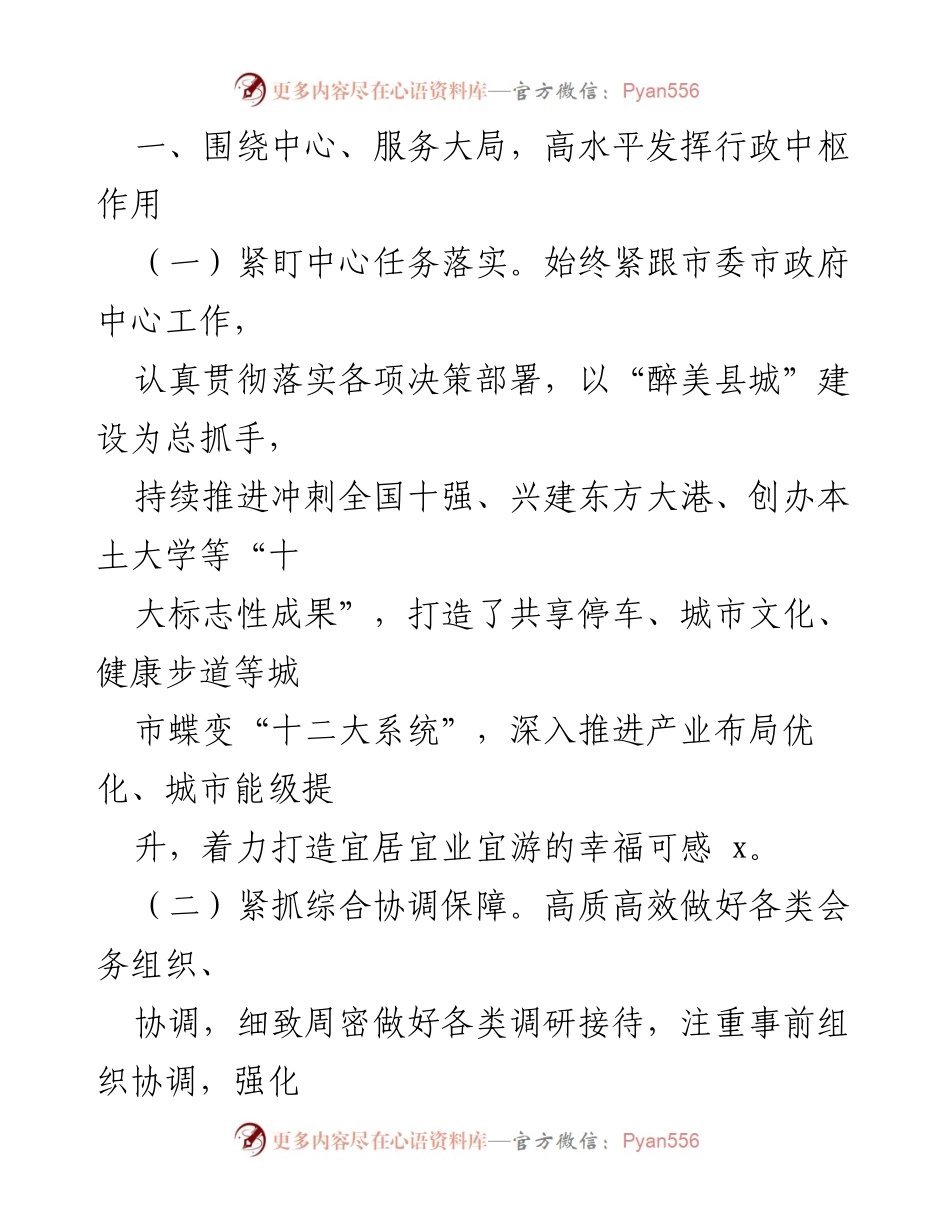 [工作总结] 市人民政府办公室 - 2024年度市人民政府办公室工作总结报告.docx_第2页