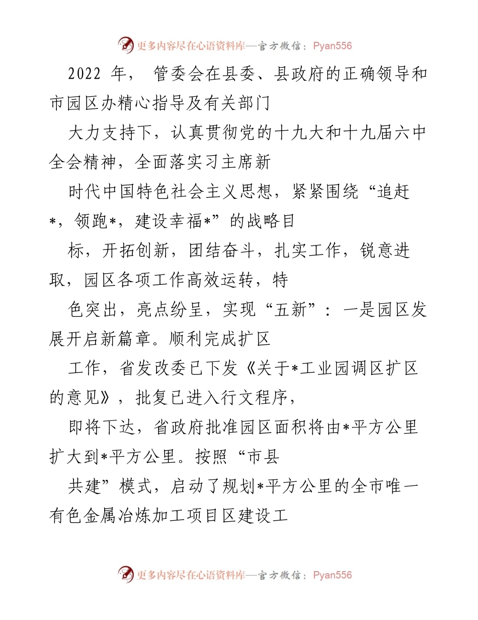 [工作总结] 年度工作总结 - 2022年度园区发展工作总结与成效分析.docx_第1页