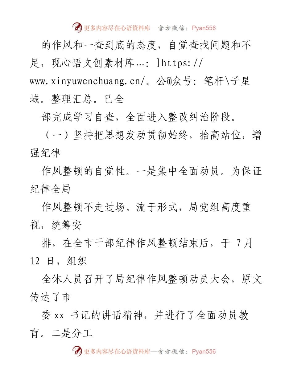 [工作总结] 干部纪律作风整顿 - 干部纪律作风整顿推进情况汇报.docx_第2页