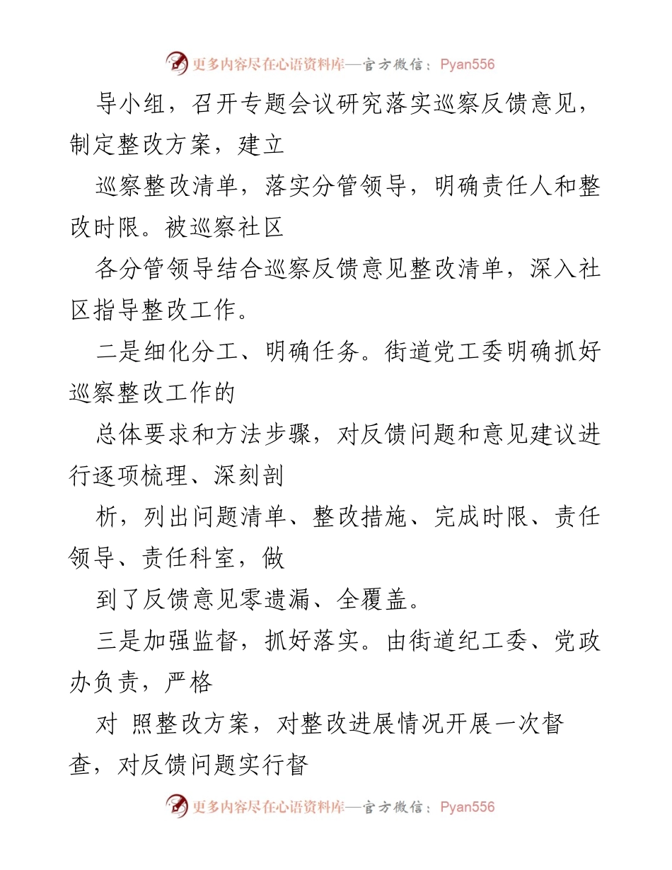 [工作总结] 巡察整改 - 2023年街道党工委巡察反馈意见整改工作总结报告.docx_第2页