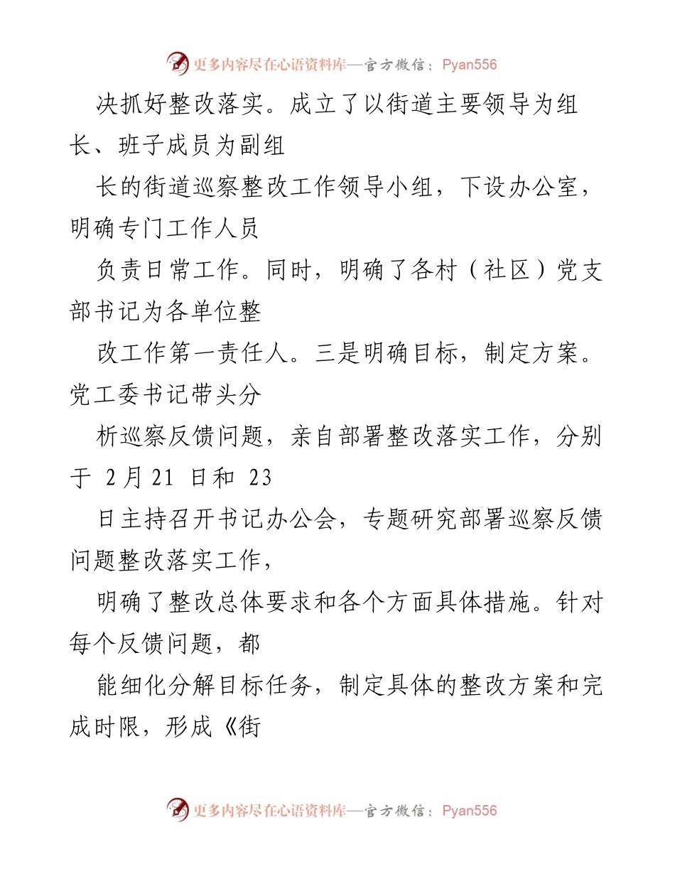 [工作总结] 巡察整改 - 街道巡察整改工作成效与措施总结.docx_第2页
