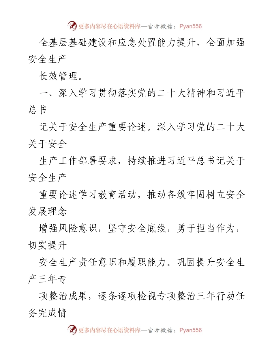 [工作总结] 安全生产工作 - 2023年局系统安全生产工作要点总结.docx_第2页